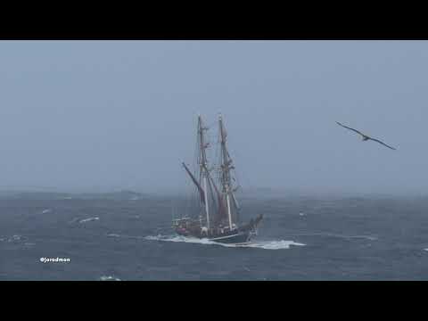 Brigantine EYE OF THE WIND inbound to A Coruña [4K]