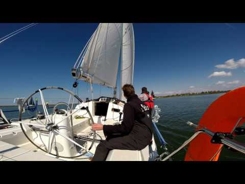 In harbor finish of the '50mijls' 2017 short handed ORC1 of the J120, Jipper