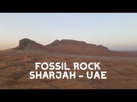 Fossil Rock - Sharjah, UAE - Drone view