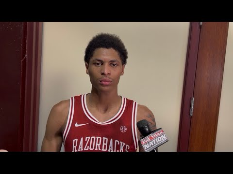 Meleek Thomas nach dem Spiel – Arkansas 83, Oklahoma 79