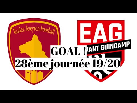 Rodez AF - Guingamp [(2)-1] GOAL 90' (Ugo Bonnet) 28ème journée 2019/20