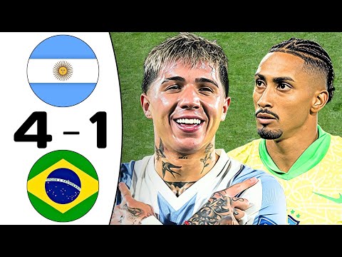 Argentina 4 - 1 Brazil | HIGHLIGHTS