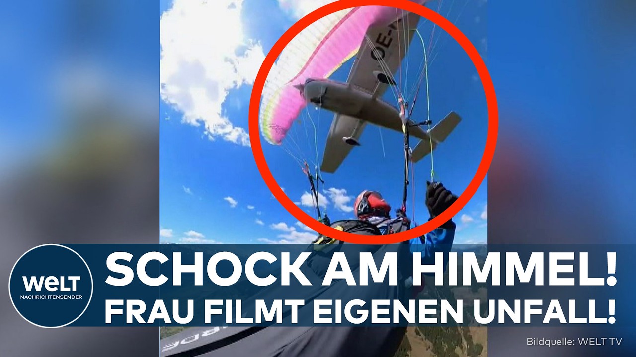 ÖSTERREICH: DRAMATISCHE LUFT-KOLLISION! Cessna zerfetzt ihren Gleitschirm – sie filmt alles!
