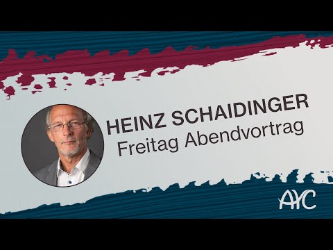 Heinz Schaidinger: Freitag Abendvortrag – ATS Youth Congress 2023