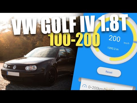 VW Golf 4 GTI 1.8T 20V 0-100 100-200 | acceleration dragy sound