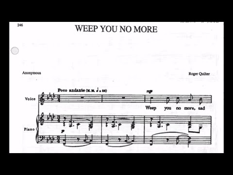 Weep You No More (Roger Quilter) - F Minor Piano Accompaniment