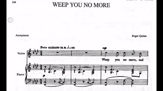 Weep You No More (Roger Quilter) - Piano Accompaniment in F minor
