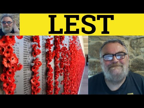 🔵 Lest Meaning - Using Lest - Lest Examples - Define Lest - Subjunctive Phrases - ESL English