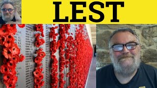 Download lagu 🔵 Lest Meaning - Using Lest - Lest Examples - Define Lest - Subjunctive Phrases - ESL English mp3