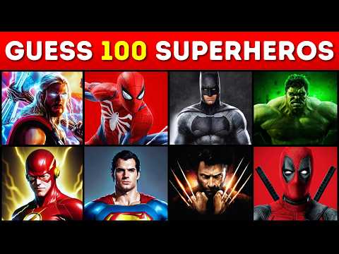 Guess 100 Superheroes in Just 3 Seconds? - Ultimate Marvel & DC Quiz | Part 2