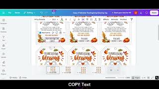 Editable Thanksgiving Blessing Tags How To Edit Tutorial