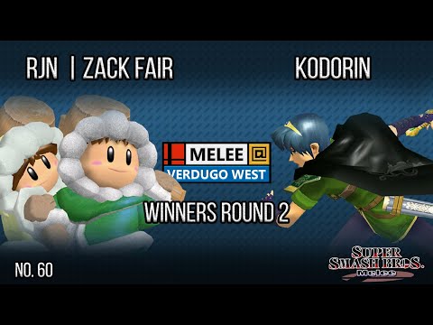 Melee @ Verdugo #60 - RJN | Zack Fair (Ice Climbers) VS KoDoRiN (Marth) - SSBM - Winners Round 2