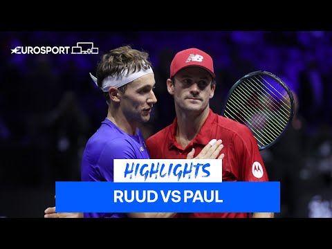 BIG WIN! | Casper Ruud clinches Team Europe's first points vs Tommy Paul | 2023 Laver Cup Highlights