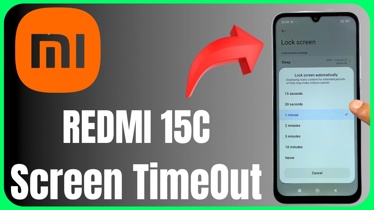 ⏱️ Redmi 15C Screen Timeout Settings 😱 | Save Battery & Customize Display 📱