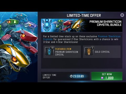 EPIC 10 x PREMIUM SHARKTICON CRYSTAL OPENING! WE GOT A 4 STAR! - TRANSFORMERS : Forged To Fight