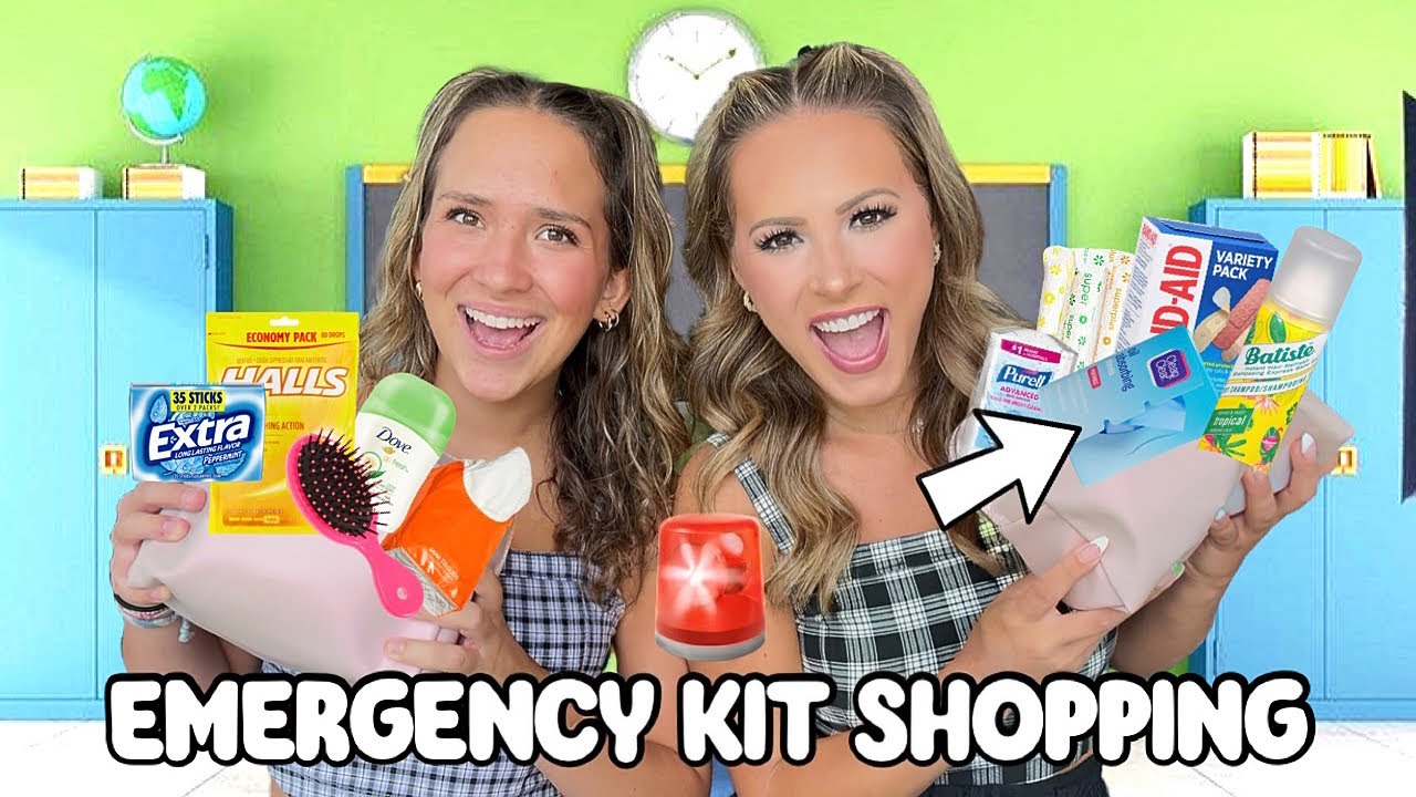 EMERGENCY KIT ESSENTIALS for BACK TO SCHOOL 🚨😬 #school #emergency #satisfying #trend #backtoschool 