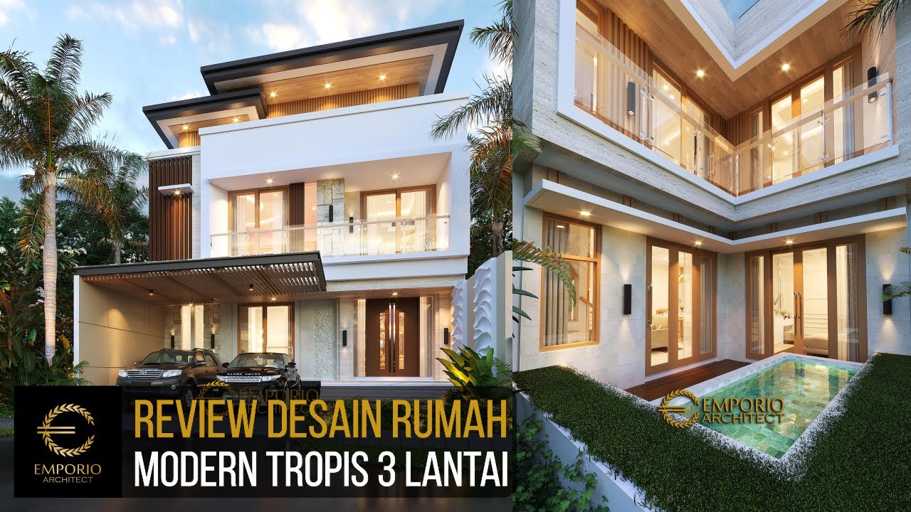 Video 3D Desain Rumah Modern 3 Lantai Ibu Desi - Makassar, Sulawesi Selatan