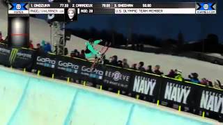 Angeli VanLaanen Run 1 Women's Ski SuperPipe Final X Games Aspen 2014