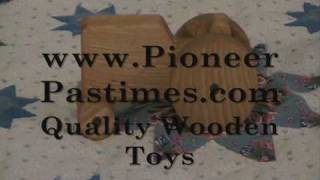 preview picture of video 'antique sounding wooden toy tractor'