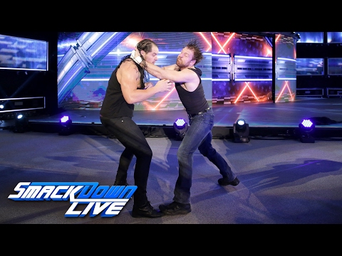 Baron Corbin attacks Dean Ambrose: SmackDown LIVE, Feb. 14, 2017