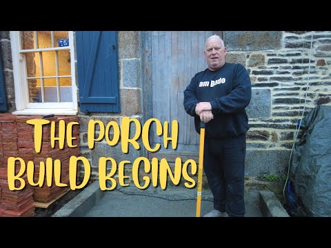 No 88.THE PORCH BUILD BEGINS #frenchfarmhouse #porch#porchbuild