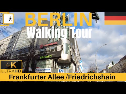 ► Walking in Berlin Frankfurter Allee (Berlin Friedrichshain) | Berlin【4K】Walking Tour | Germany