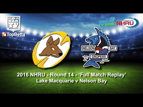 2016 NHRU Round 14 Full Match Replay - Lake Macquarie Roos v Nelson Bay Gropers