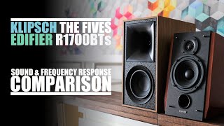 Klipsch The Fives  vs  Edifier R1700BTs  ||  Sound & Frequency Response Comparison