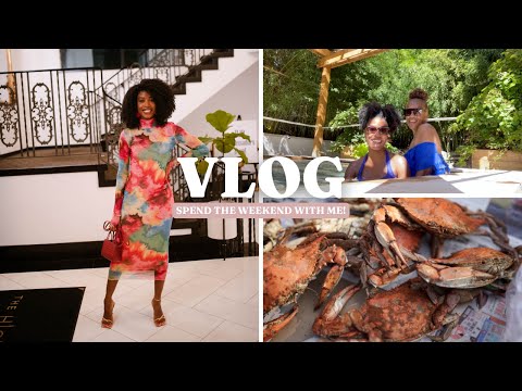 Weekend Vlog: Spa Day, Mom's Birthday Dinner, Crab Feast, Movie Night, GRWM for a Wedding