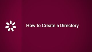 How to Create a Directory