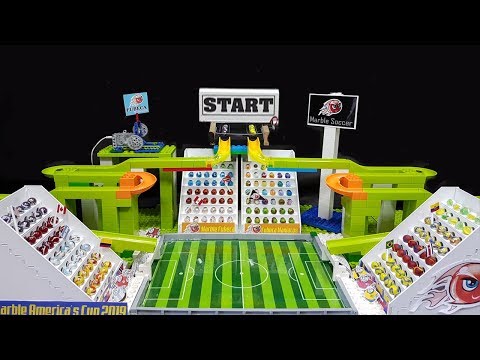 Collision of marbles: Copa America 2019 Groups R3 - Marble Soccer - Carrera de canicas