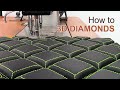 3D Square Diamonds Leather Upholstery