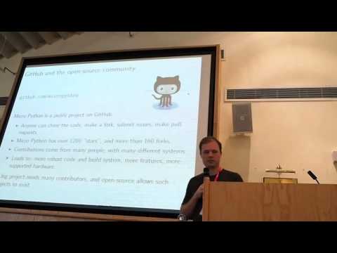 Micro Python shrinking Python down to run on a microcontroller at PyCon UK 2014