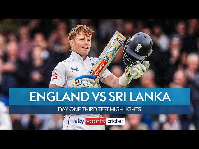 Captain Ollie Pope hits century 💯 | England vs Sri Lanka | Day One Third Test Highlights