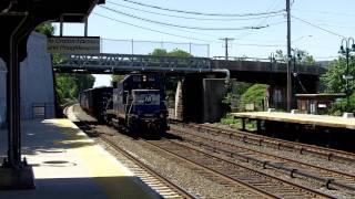 preview picture of video 'Metro North 104 GP35-R NB Ballast Train Dobbs Ferry, NY 6/2/'