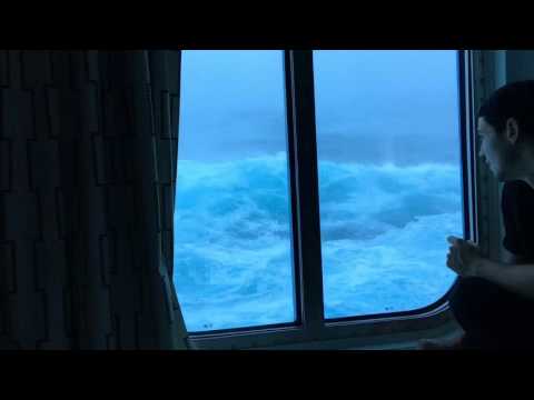 Anthem Of The Seas Vs huge waves and 120 mph winds. Viewed from my room on the third floor!
