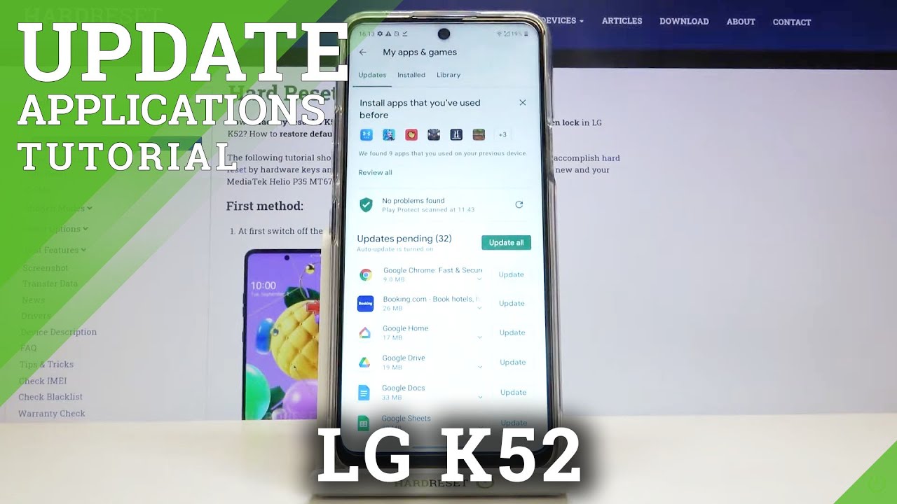 How to Update Apps on LG K52 – Find Apps Actualizations
