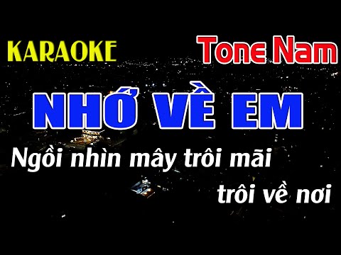 Nhớ Về Em Karaoke Tone Nam Karaoke Đăng Khôi - Beat Mới