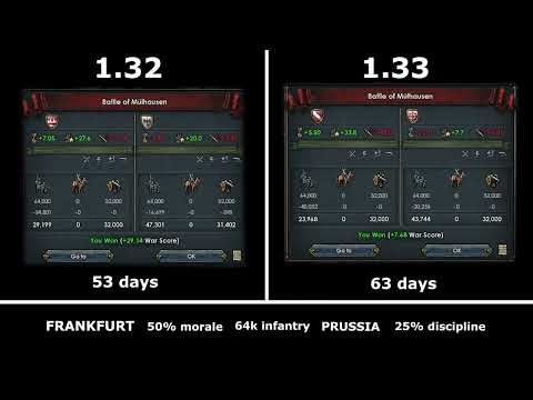 EU4 1.33 vs 1.32 full combat width morale vs discipline
