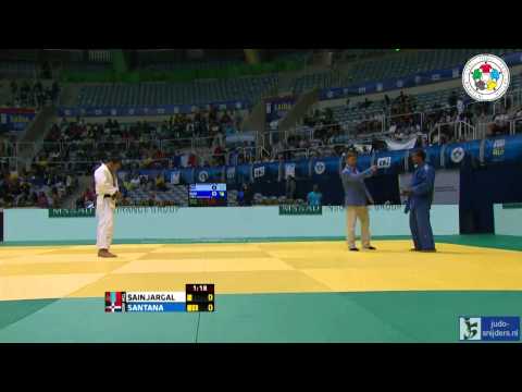 Judo 2013 World Championship Rio de Janeiro: Sainjargal (MGL) - Santana (DOM) [-73kg]
