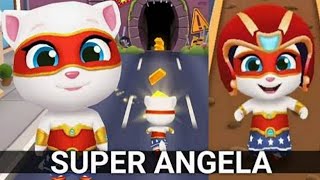 Talking Tom Gold Run: Super Angela || Android Gameplay