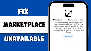 How to Fix Facebook Marketplace Isn