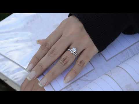 0.25 ct. Nine Round Stone Double Shared Prong Curved Shadow Band - TwoBirch TB-CR-0019-WG-E