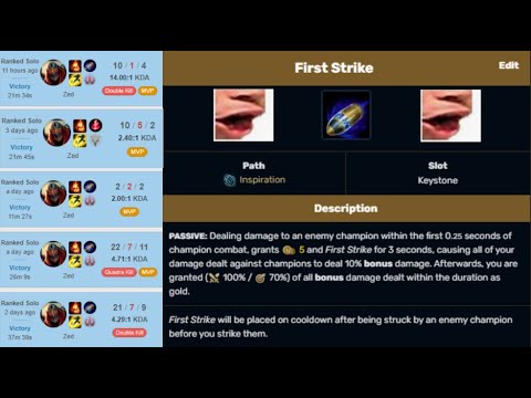 SEASON 12 - FIRST STRIKE ZED GUIDE