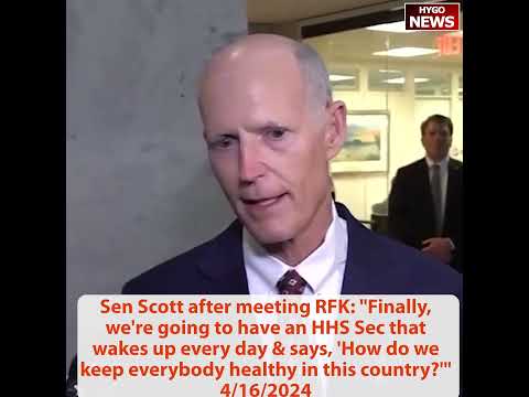 Sen Scott after meeting RFK: Finally wakes up every day & says, How do we keep everybody healthy?