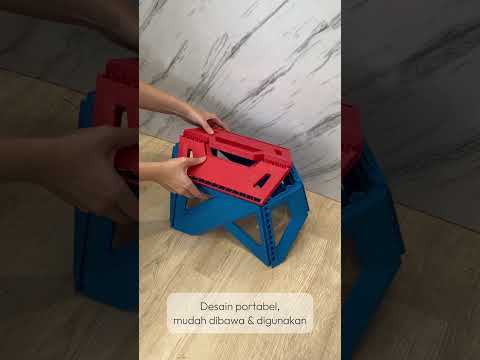 Gambar Fixsteps Bangku Pijak Lipat Mvl Iron 23 cm - Merah