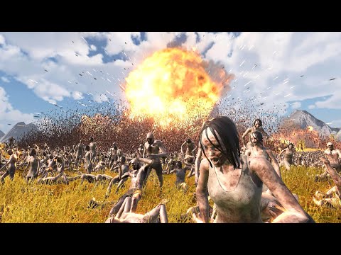500,000 ZOMBIES VS 500,000 SPARTANS FULL NUCLEAR BOMB ATTACK - Ultimate Epic Battle Simulator 2