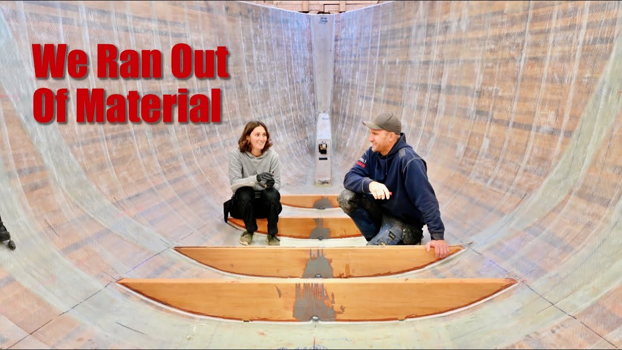 Laminating the Floors to our 50ft Hull: Boatbuilding From Scratch - Ep. 416 RAN Sailing