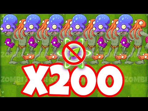 PvZ 2 Plants No Plant Food VS 200 Octo Zombie - Who Will Win?