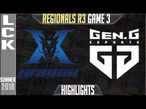 GEN vs KZ Highlights Game 3 | LCK Worlds Qualifiers Final Summer 2018 | Gen.G vs King-Zone DragonX